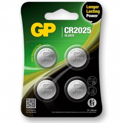 GP Lithium 3V CR2025 Knapcelle Batteri - 4 stk.