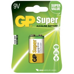 GP Super Alkaline 9V batteri - 1 stk.
