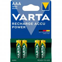 Varta Recharge Charge Accu Power Aaa 1000mah 4 Pack (b) - Batteri