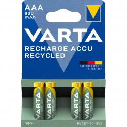 Varta Recharge Charge Accu Recycled Aaa 800mah 4 Pack (b) - Batteri