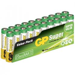 GP Super Alkaline 24A/LR03 AAA Batteri - 20 stk.