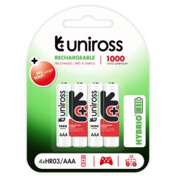 Uniross Aaa 1000 Nimh Genopladelige Batterier - Batteri