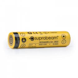 Suprabeam Li-Ion celle 18650 3000 mAh 10,8 Wh/3.6V USB til Q3r 1100 lm - Batteri
