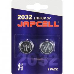 Japcell Lithium CR2032 3V Batterier - 2 stk. - Batteri