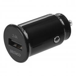 Deltaco 12/24 V Usb Car Charger With Compact Size And 1x Usb-a Port - Billader