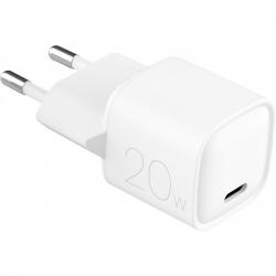 Puro Fast Wall Charger Mini Pd 1usb-c 20w, White - Oplader
