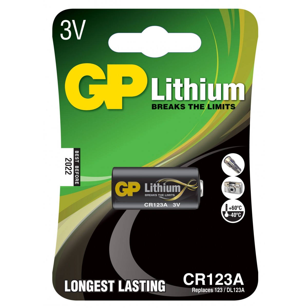 Vil væv Industriel Køb GP Lithium 3V CR123A Batteri (4891199001086)